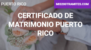 Certificado de matrimonio Puerto Rico