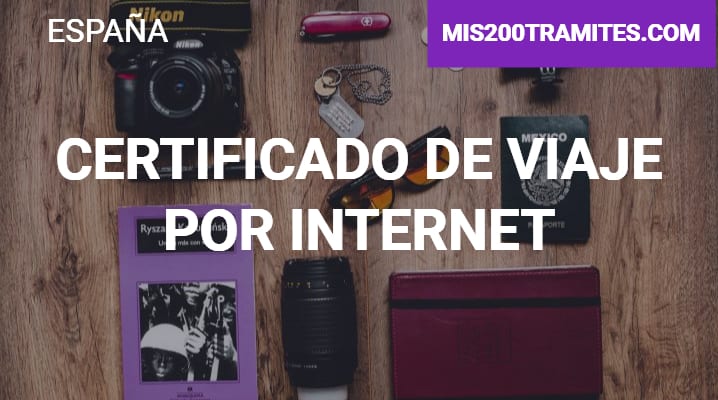Certificado de viaje por internet