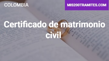 Certificado de matrimonio civil 